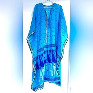 Joshi Nandita Joshi Turquoise  Cotton Caftan - India